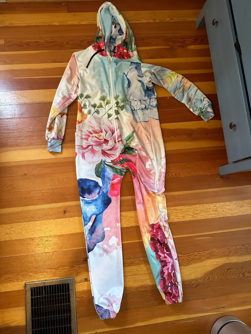 Electro Threads zip up hooded onesie
